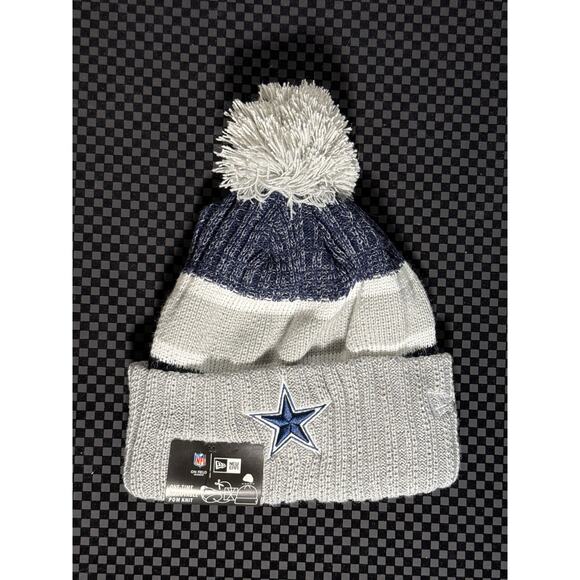 New New Era NFL Dallas Cowboys Knit Beanie with One-Time Removable Pom - Picture 1 of 4